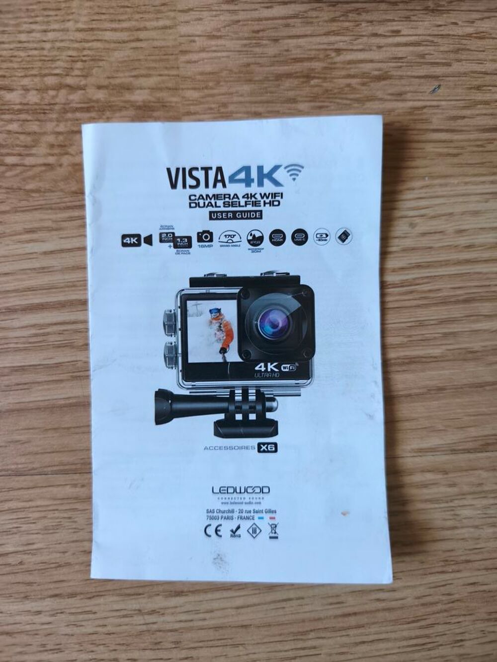 Cam&eacute;ra vista4k wifi dual selfie hd Photos/Video/TV