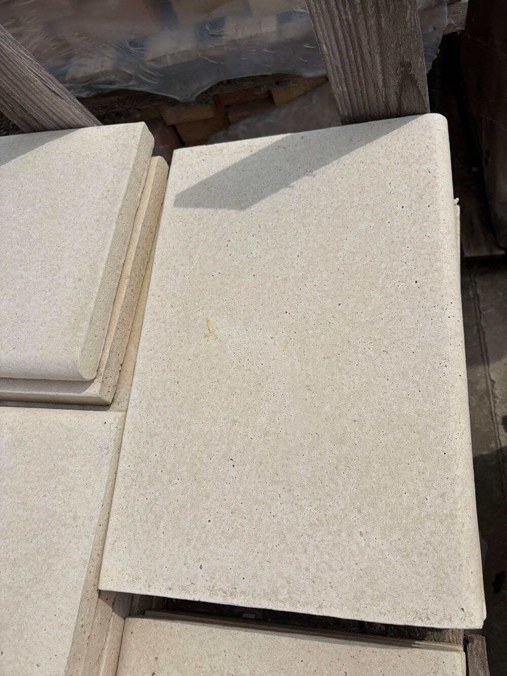 Margelle de piscine - Rectangle Couleur Craie -Collection Ivoire seulement angle Jardin