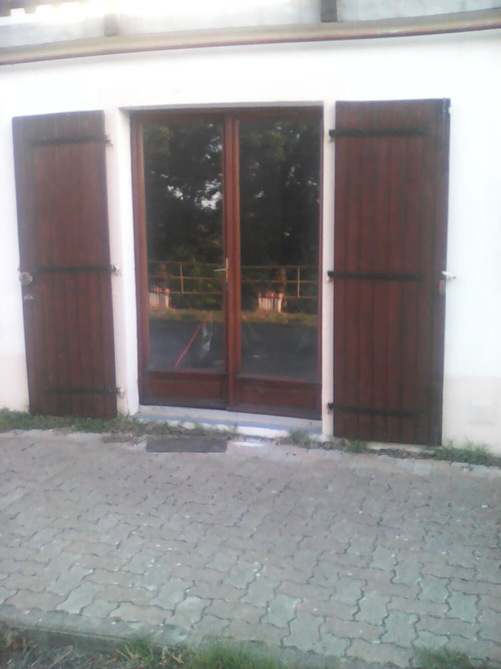 2 porte-fen&ecirc;tres + volets en 140 bois exotique Meubles
