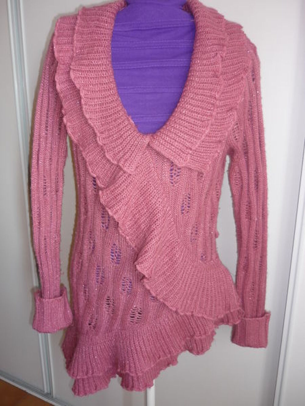 Veste en lainage rose V�tements