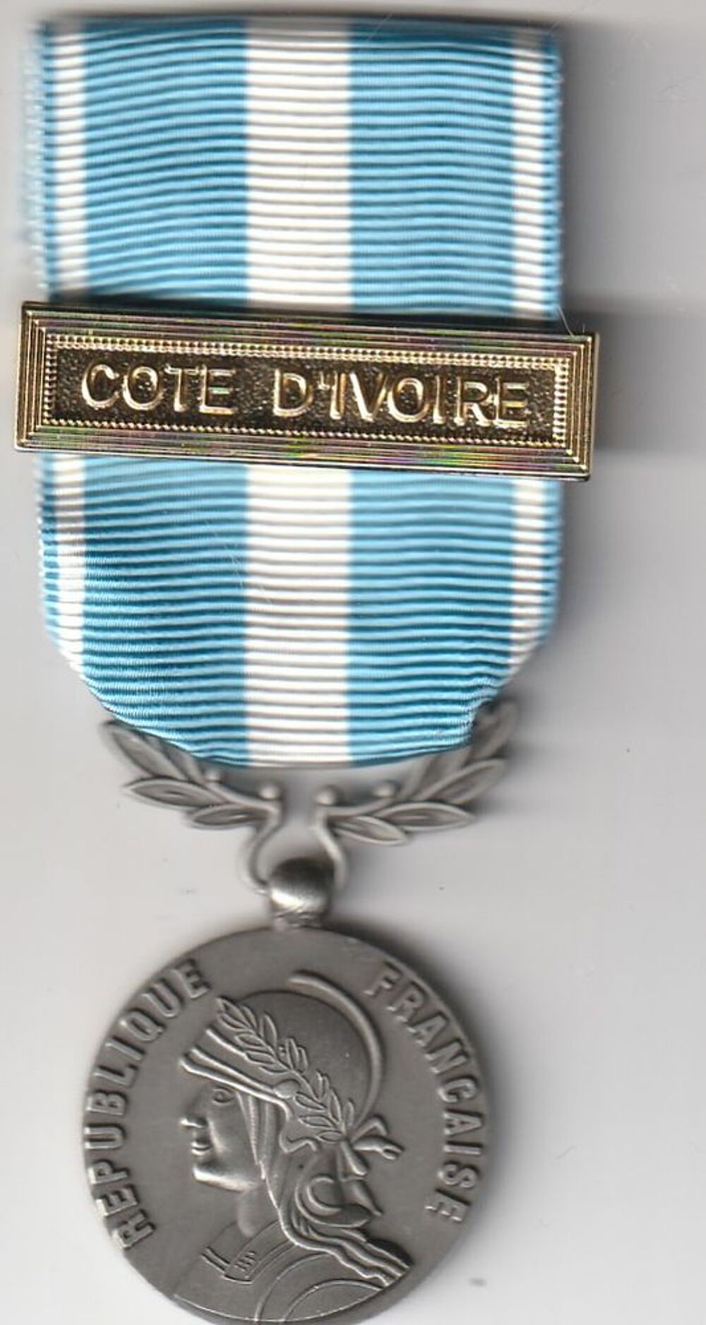 M&eacute;daille Militaire Outre-Mer Agrafe Cote d'Ivoire 