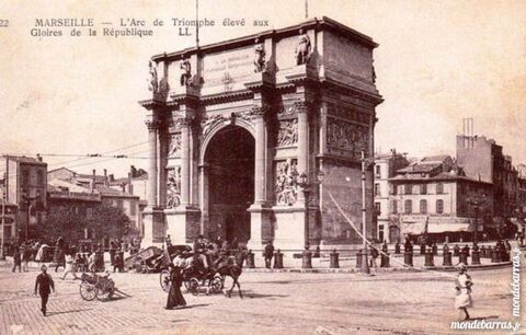 Carte postale 1900 Marseille arc de triomphe 4 Aubenas (07)