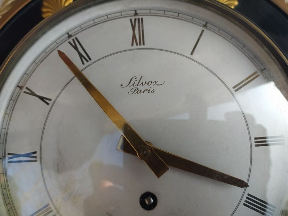 Ancienne Pendule Murale Silvoz Design Vintage D&eacute;co Marine 