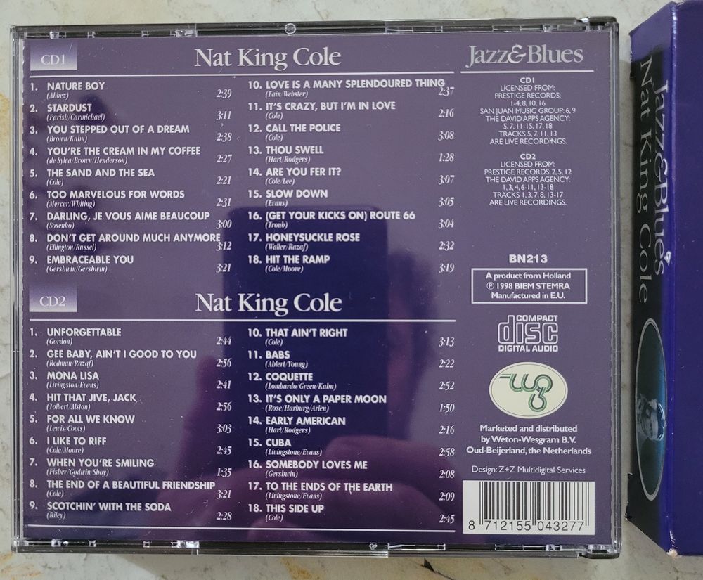 Coffret 2 CD Nat KING COLE CD et vinyles