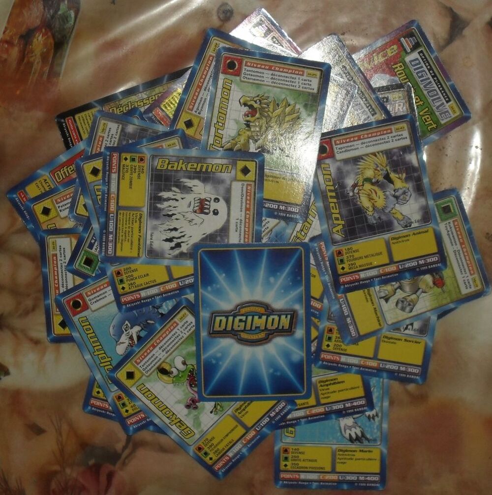 Lot de 43 cartes Digimon 1er &eacute;dition 
