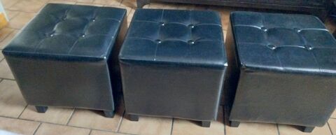 lot de 3 tabourets noir en simili 40 Flines-lez-Raches (59)