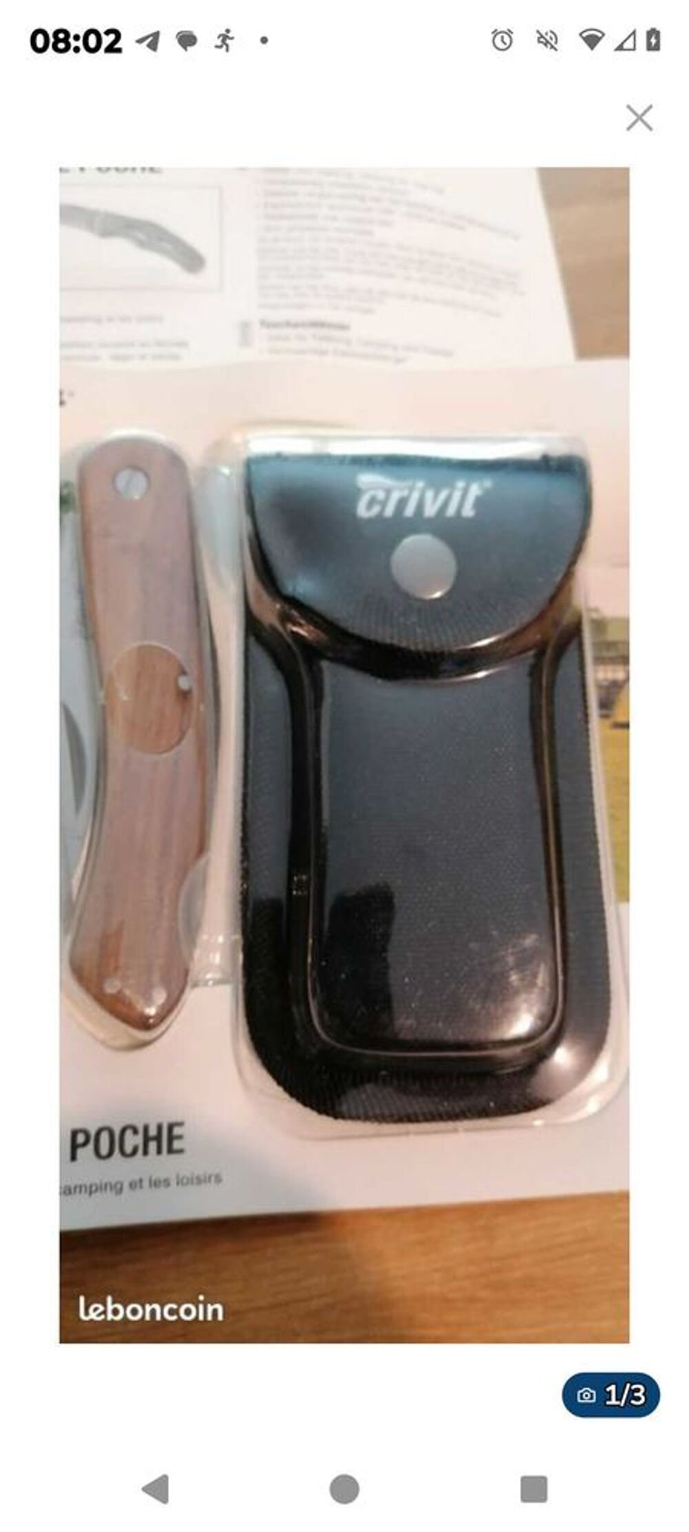 couteau de poche avec etui 