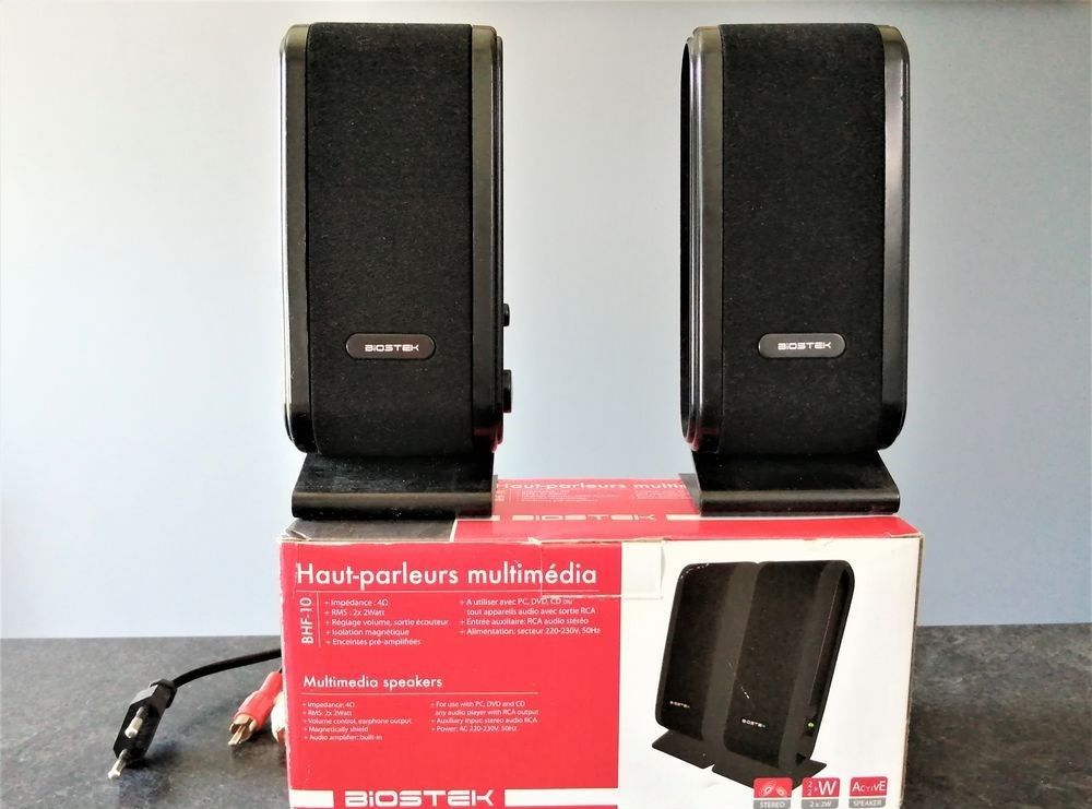 Haut-parleurs (2) multim&eacute;dia Biostek BHF-10 Audio et hifi