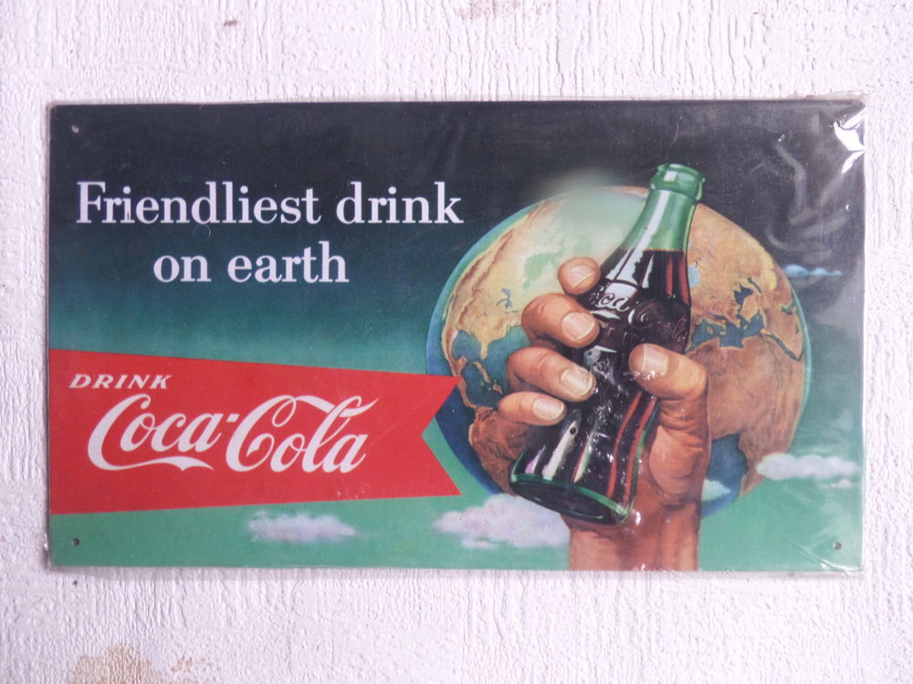 6 plaques publicitaires de COCA COLA 