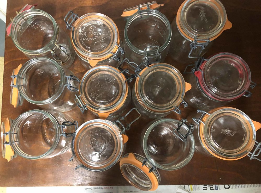 12 Bocaux Le Parfait ou &eacute;quivalent 1 litre en verre Cuisine