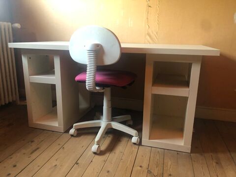 Bureau IKEA 150x75 avec chaise (rose ou bleue au choix) 40 Saint-Maur-des-Foss�s (94)