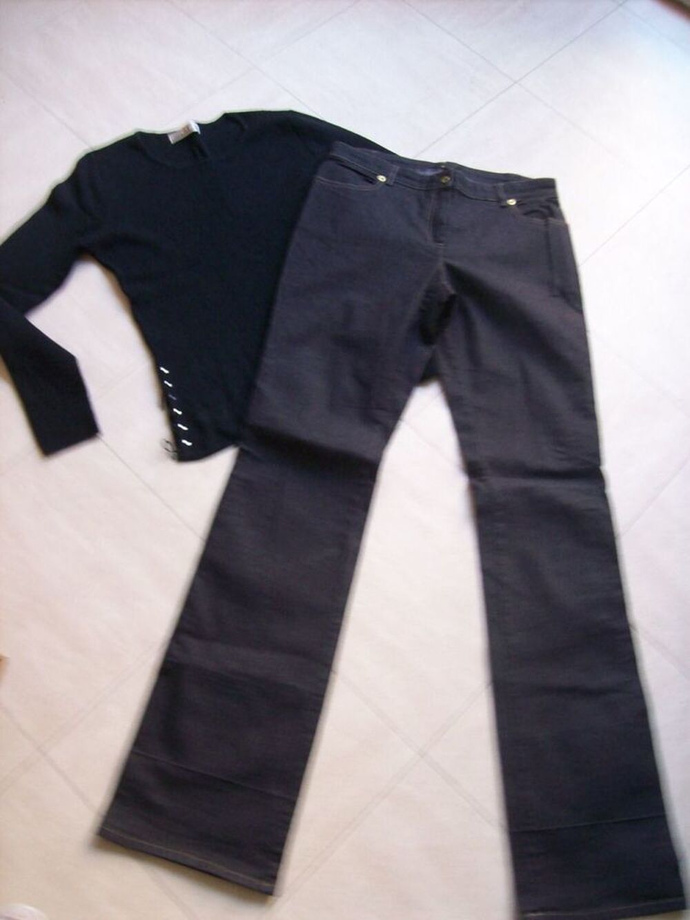 jean fonc&eacute;, pull, jupe culotte, gilet - 38 - zoe Vêtements