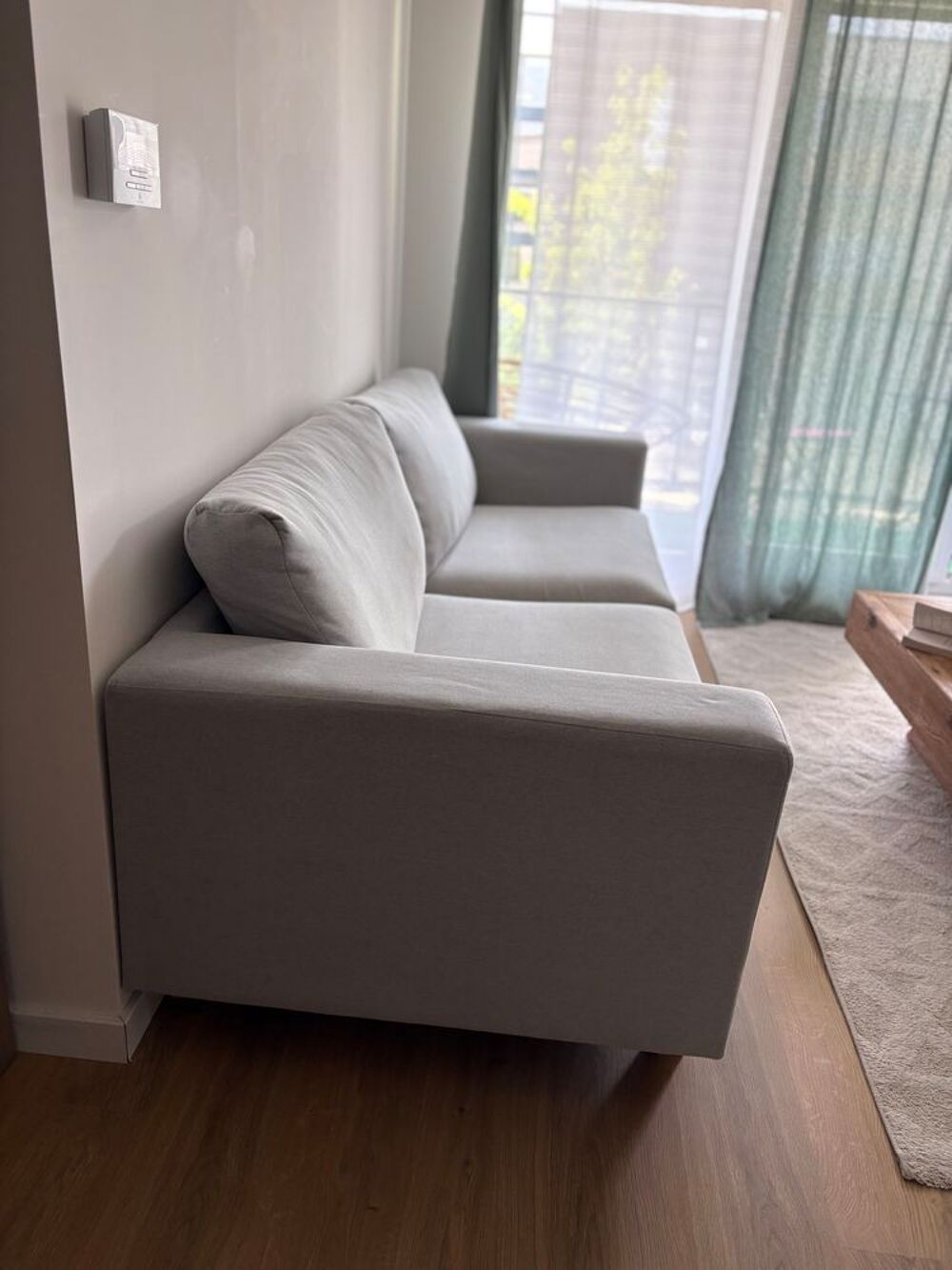 Canap&eacute; droit tissu gris Meubles