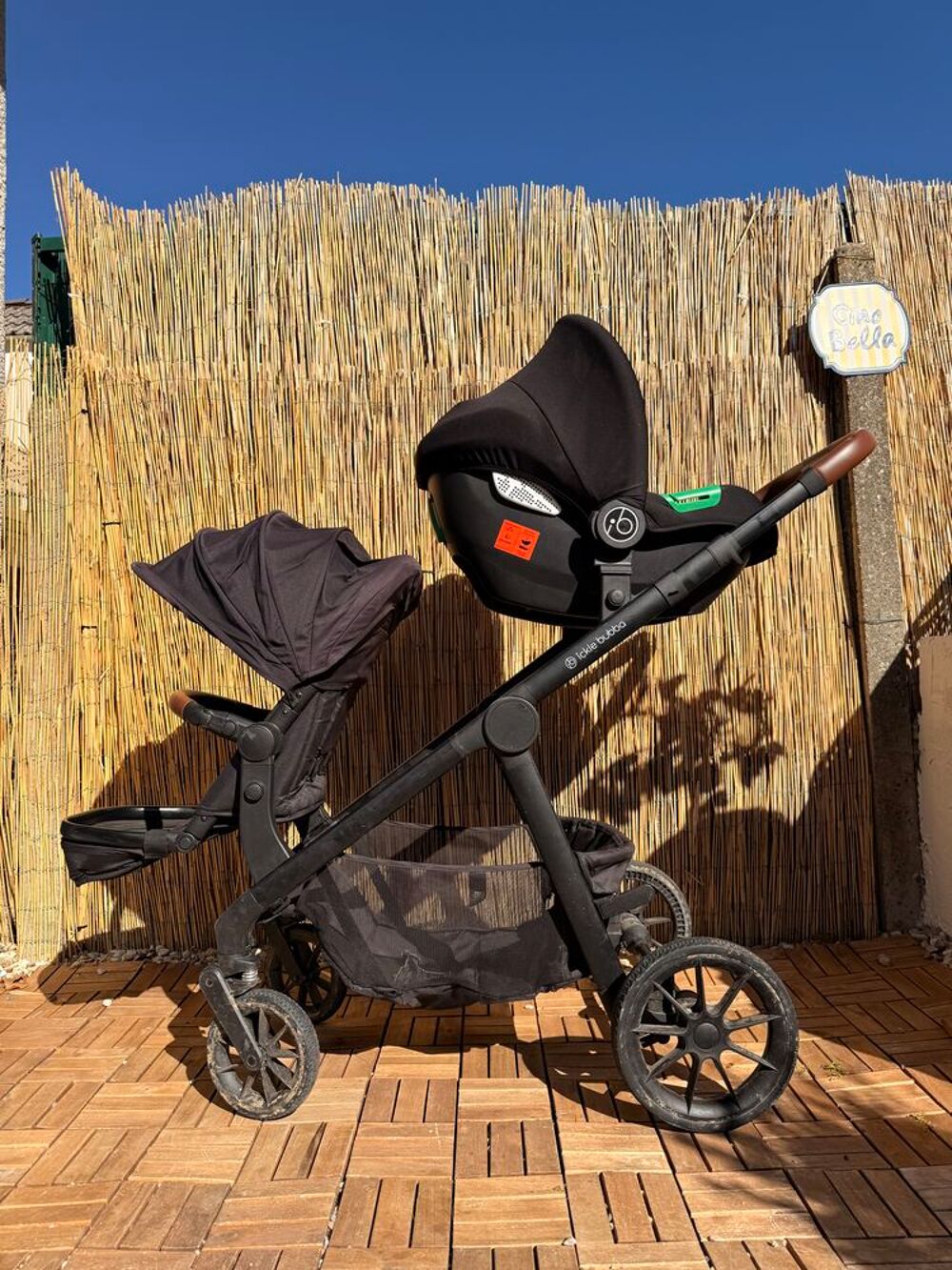 Poussette double + base isofix Puériculture