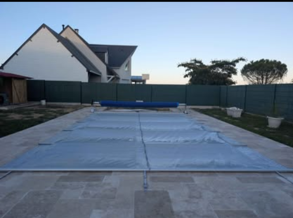 B&acirc;che &agrave; barres pour piscine 7x4 Jardin