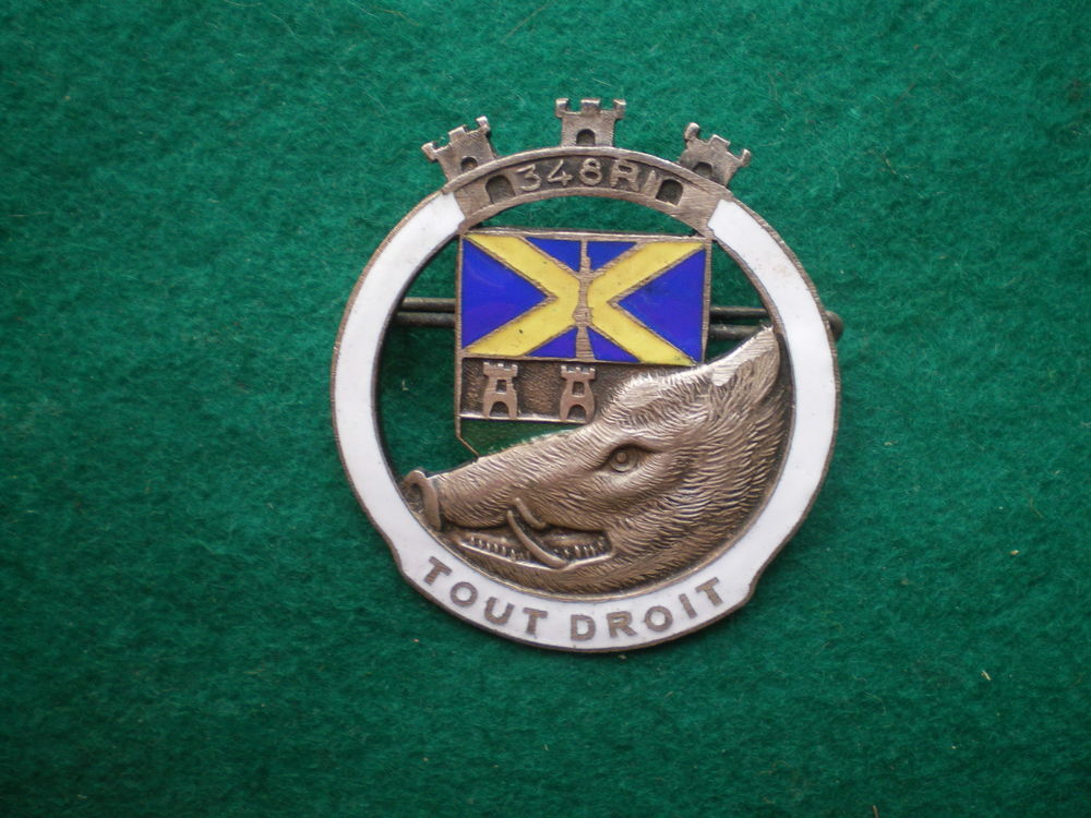 Insigne d'infanterie - 348&deg; R&eacute;giment d'Infanterie. 