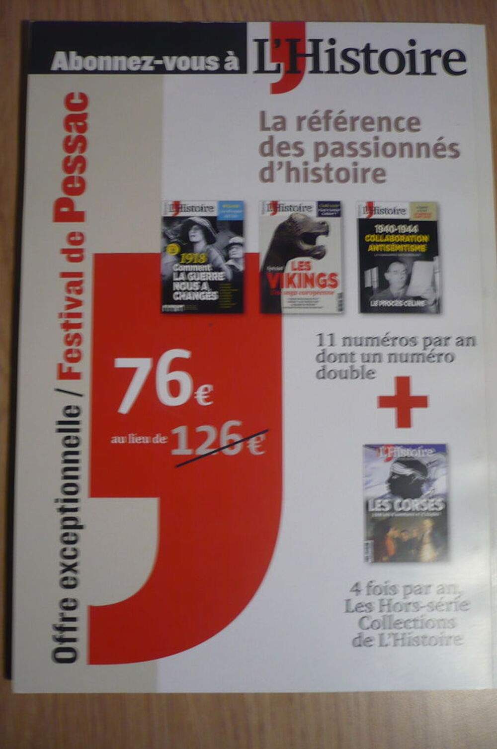 CATALOGUE 29&egrave;me FESTIVAL INTERNATIONALE DU FILM D'HISTOIRE Livres et BD