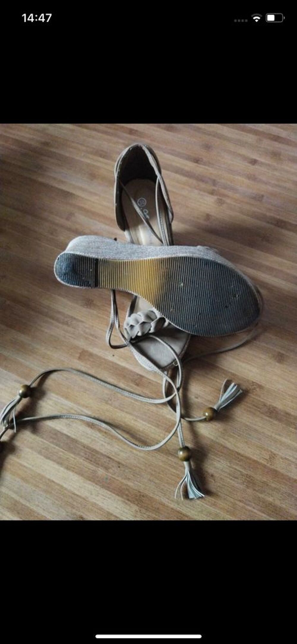 chaussures compens&eacute;es marron Chaussures