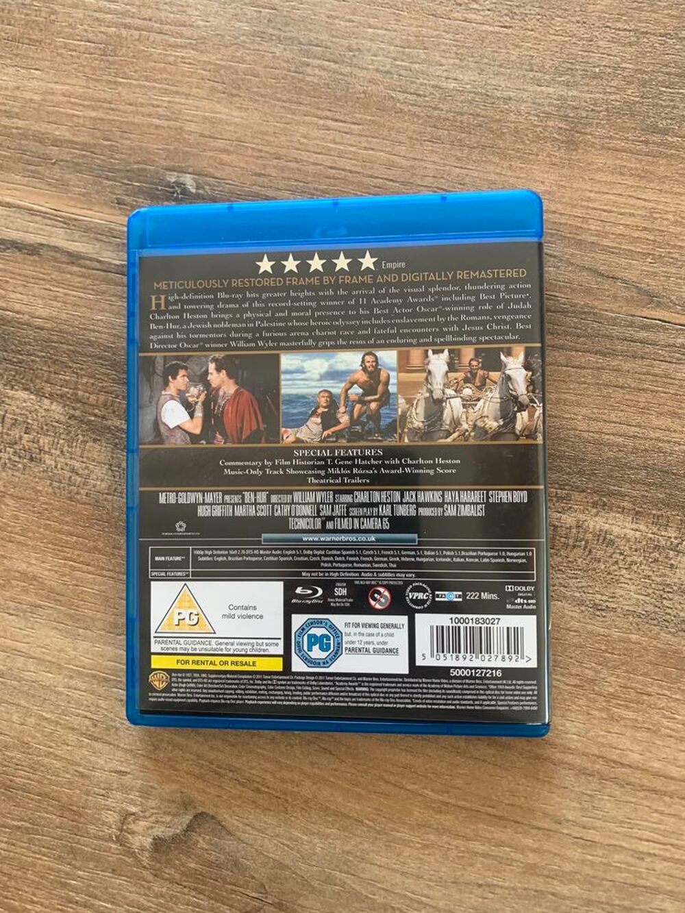 Coffret 3 blu ray " Ben Hur " DVD et blu-ray