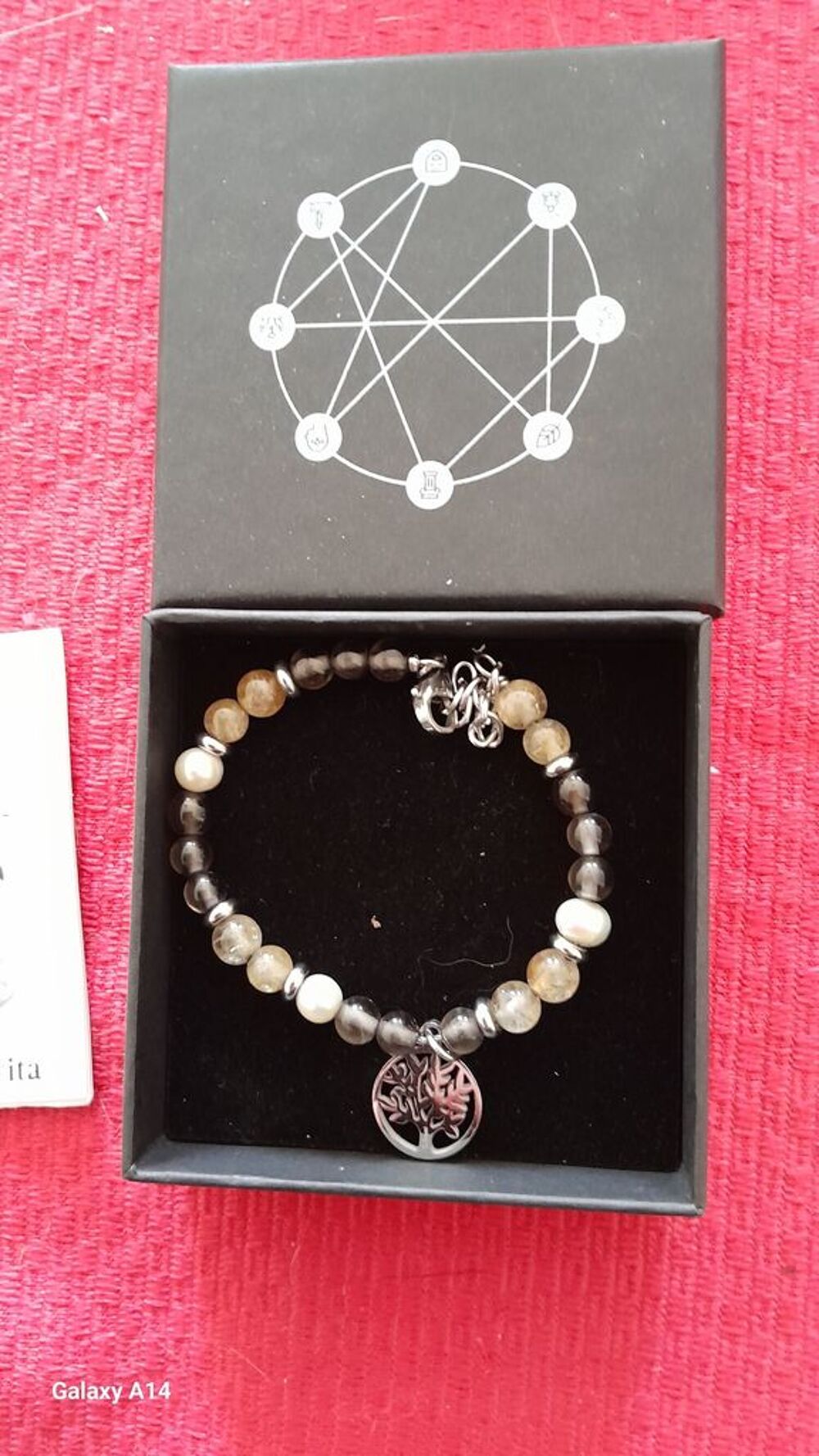 Bracelet perles pendentif arbre de vie Bijoux et montres