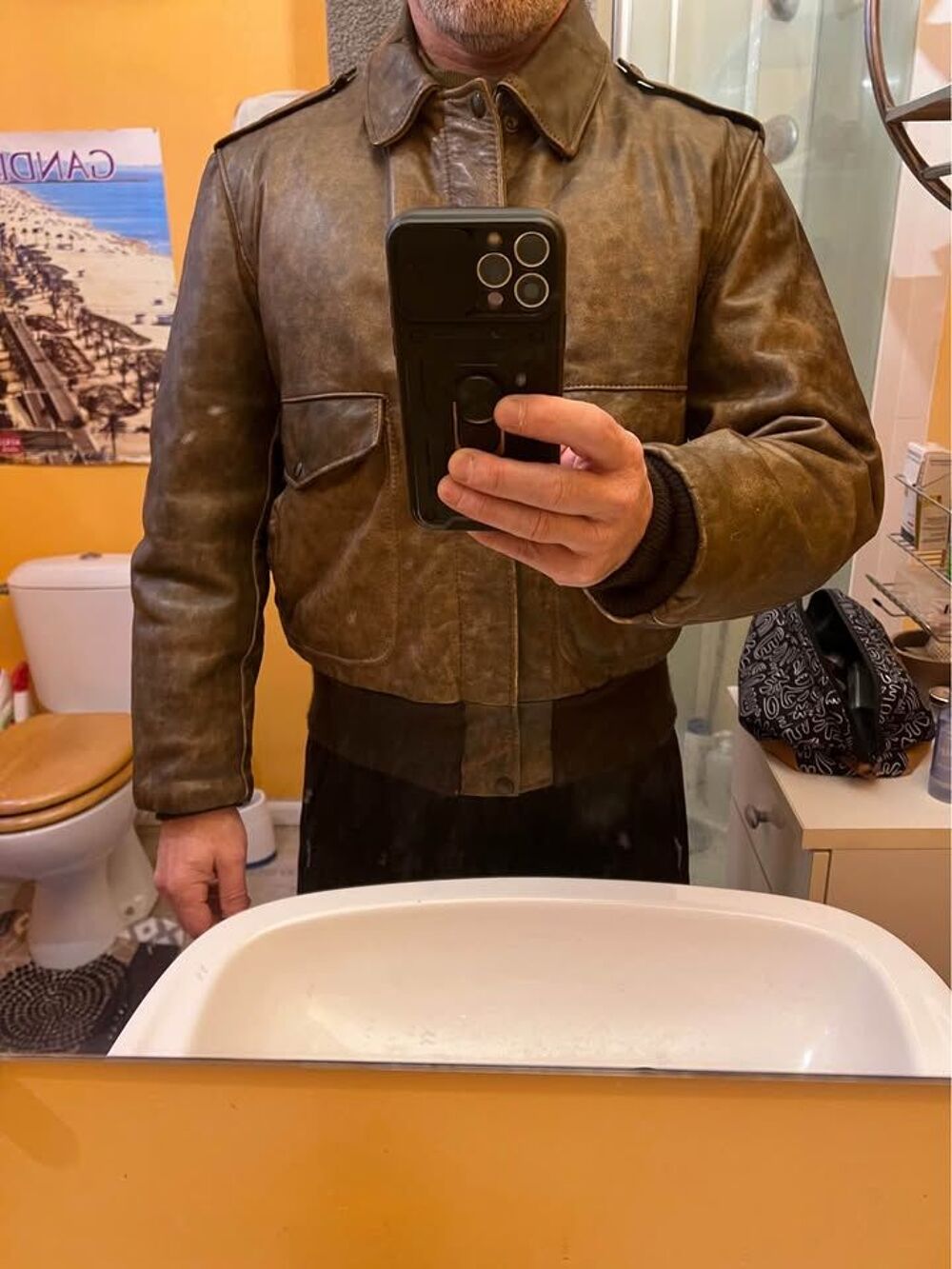 Schott IS 674 MS marron vieilli rare Vêtements