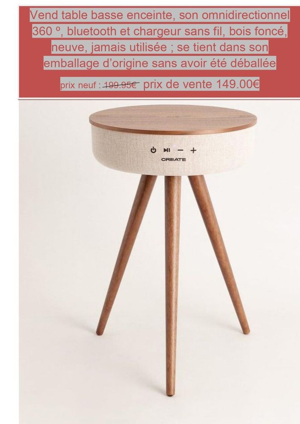 Table basse enceinte, son omnidirectionnel 360 &ordm; neuve Matériel informatique