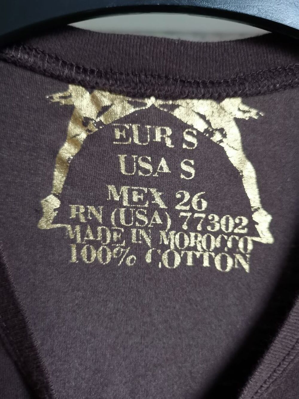 Tee-shirt marron Zara, manches courtes Vêtements
