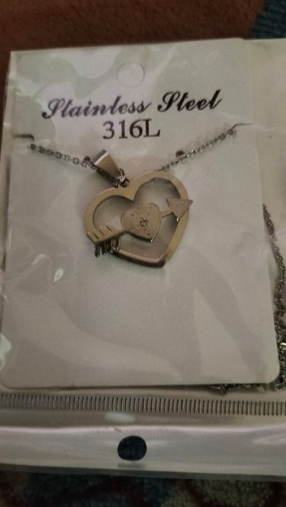 Chaine c?ur en acier inoxydable neuf Bijoux et montres