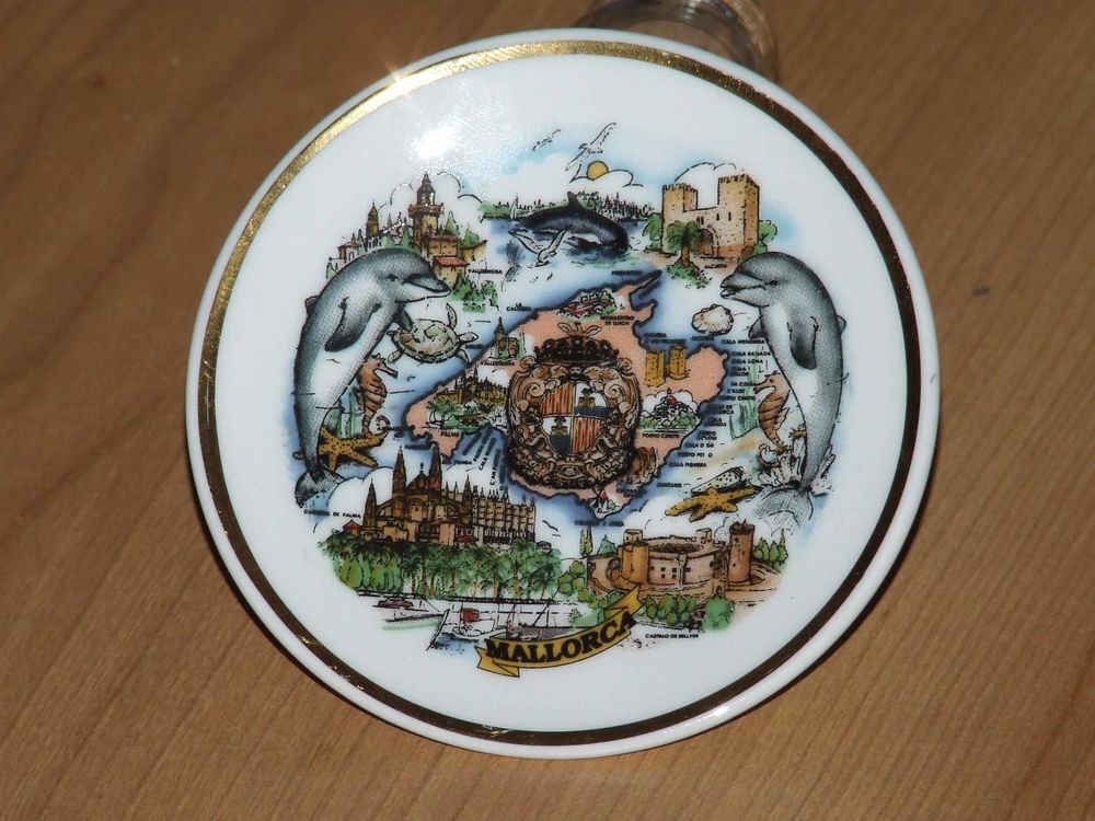 Coupelle et bouteille de sable et coquillages, TBE Décoration