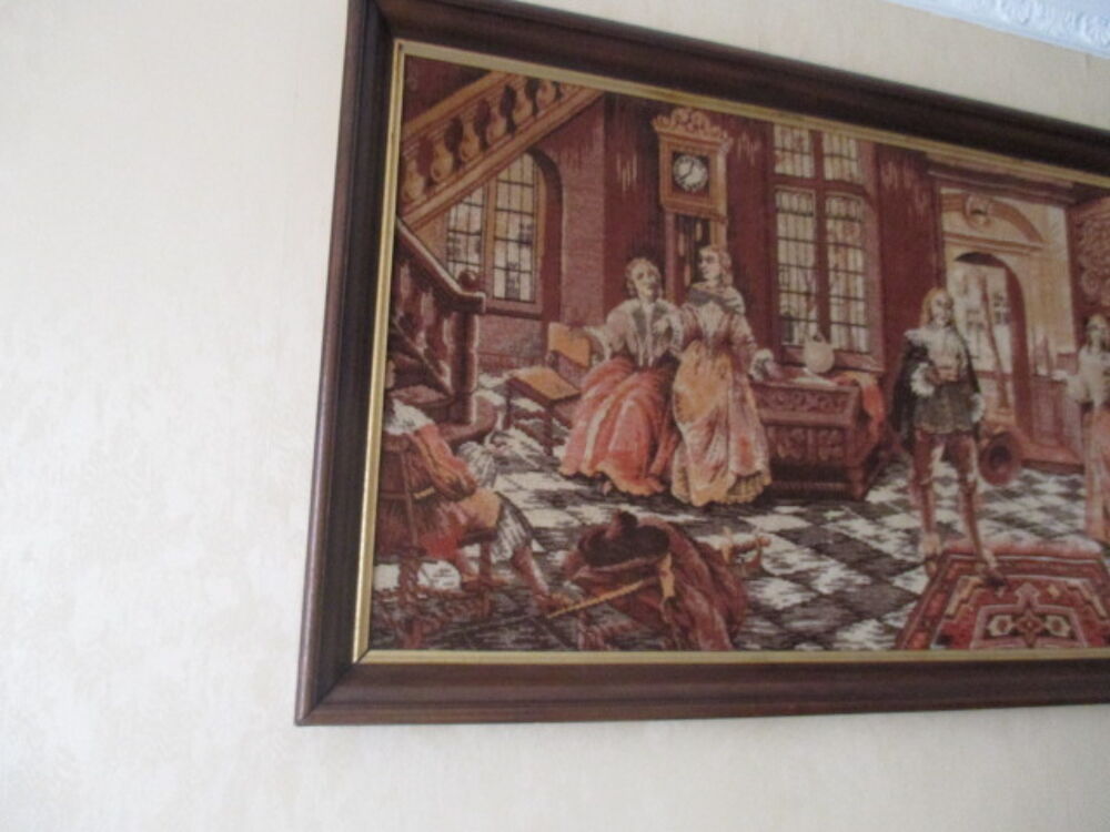 SUPERBE TABLEAU TAPISSERIE . Décoration