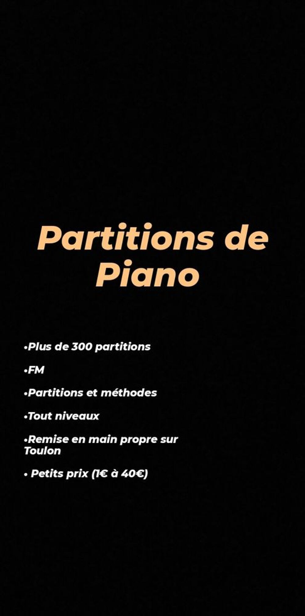 Partitions et m&eacute;thodes Instruments de musique