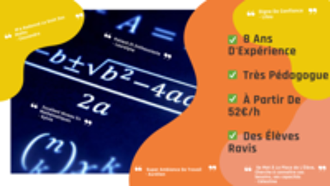   Bourg en Bresse (01000) Cours particuliers de Maths 