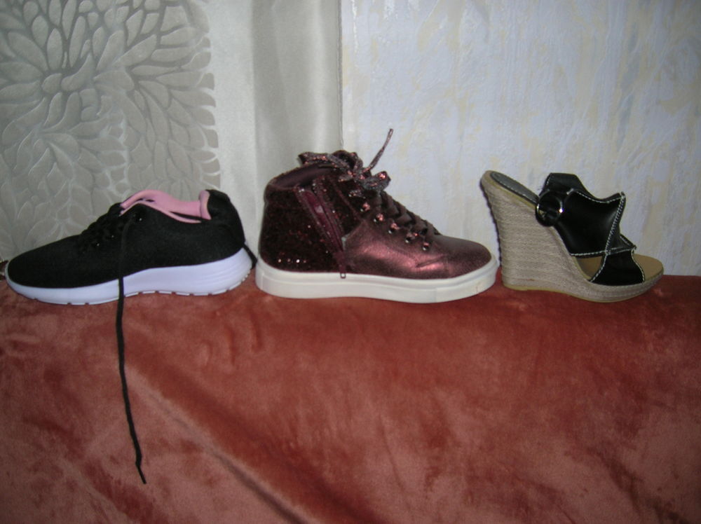 3 paires chaussures femme, petite pointure Chaussures