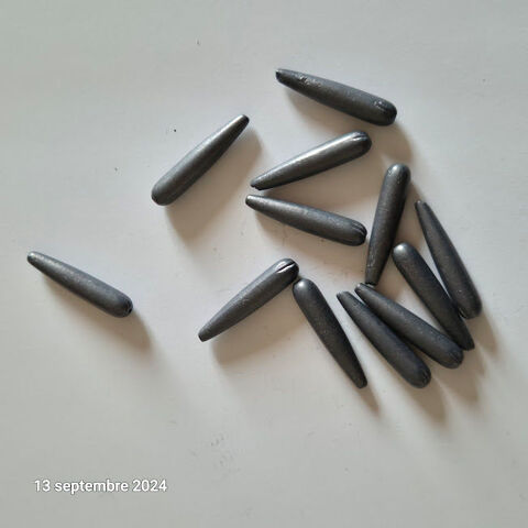 Lot de 12 plombs torpilles olives neufs (poids 3.5 grammes) 5 Saumur (49)