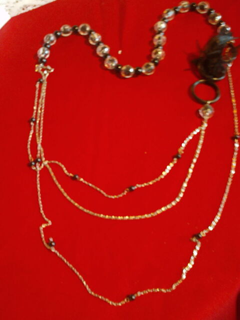 Trois sautoirs marron, noir et nacr N866 10 Beaune (21)