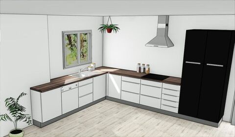 CUISINE EQUIPEE EN FORME L + ilot + LV + EVIER + Mitigeur
2000 Volpajola (20)