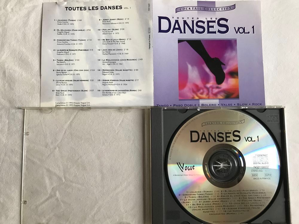 CD Toutes Les Danses Volume 1 CD et vinyles