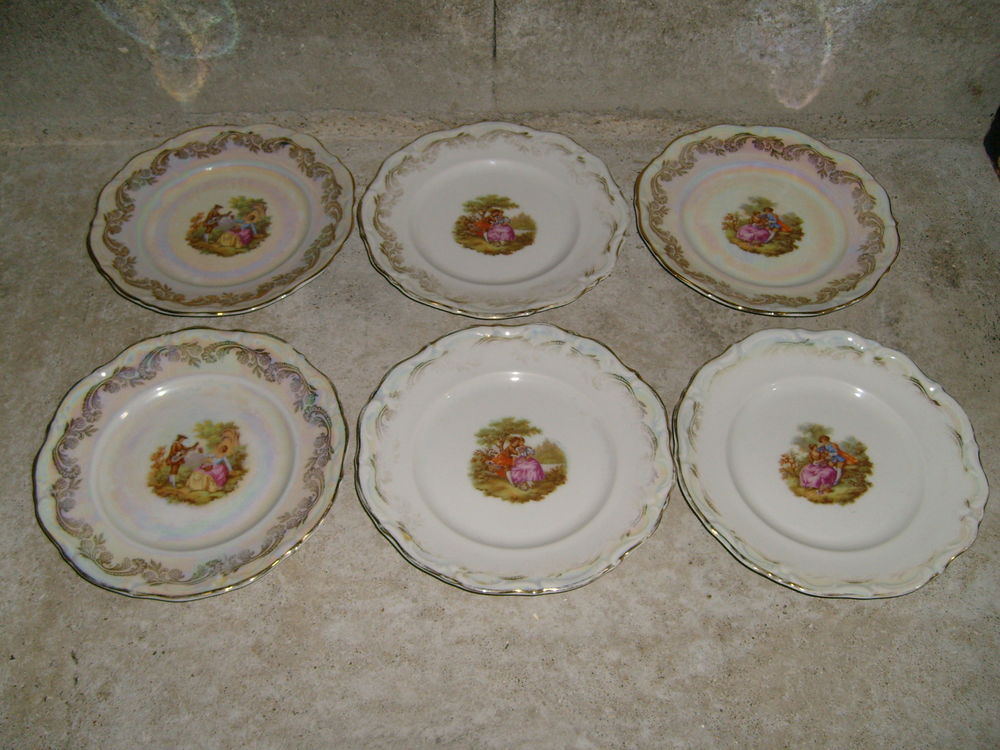 Assiettes en v&eacute;ritable porcelaine Décoration
