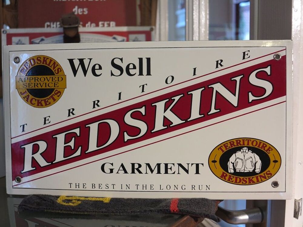 Plaque publicitaire REDSKIN 