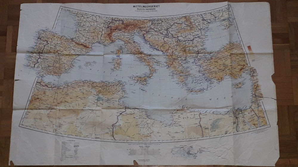 Carte M&eacute;diterran&eacute;e pour la Wehrmacht
