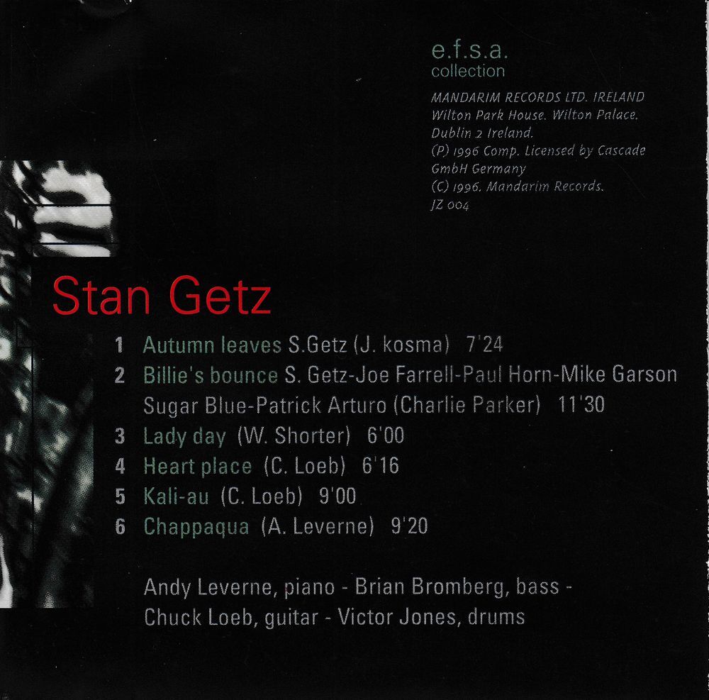 CD Stan Getz Jazz Masters (100 Ans De Jazz) CD et vinyles