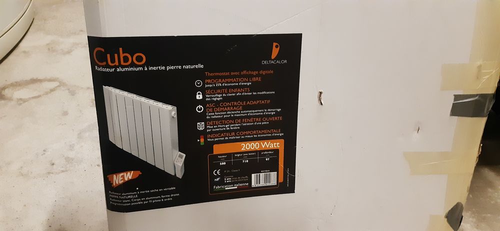 Radiateur en alu &agrave; inertie s&egrave;che 2000W Electroménager