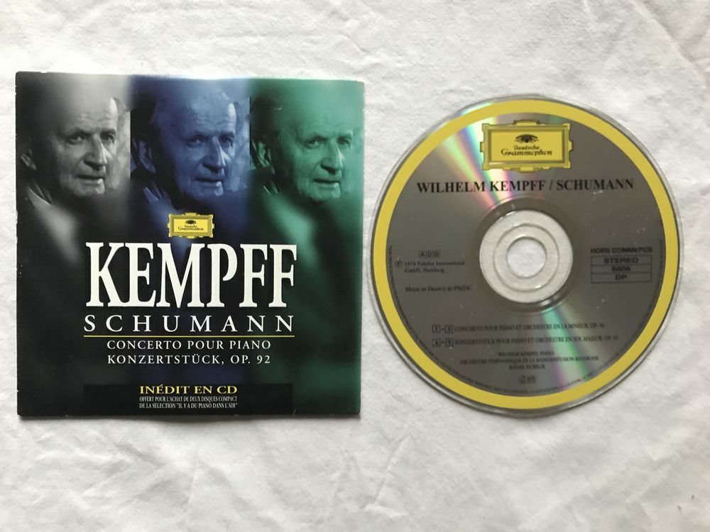 CD Kempff Schumann Concerto Piano - Objet Publicitaire CD et vinyles