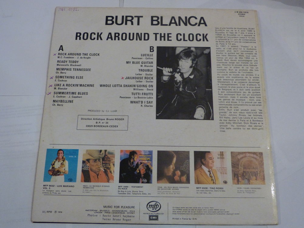 LP - BURT BLANCA AND THE KING CREOLES CD et vinyles