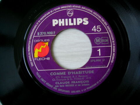 45 Tours CLAUDE FRANCOIS Comme d'habitude - JUKE BOX 149 Nantes (44)