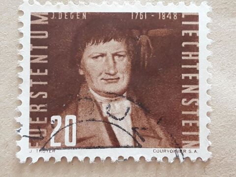 timbre  collection  LIECHTENSTEIN (1t) 1 Pontoise (95)