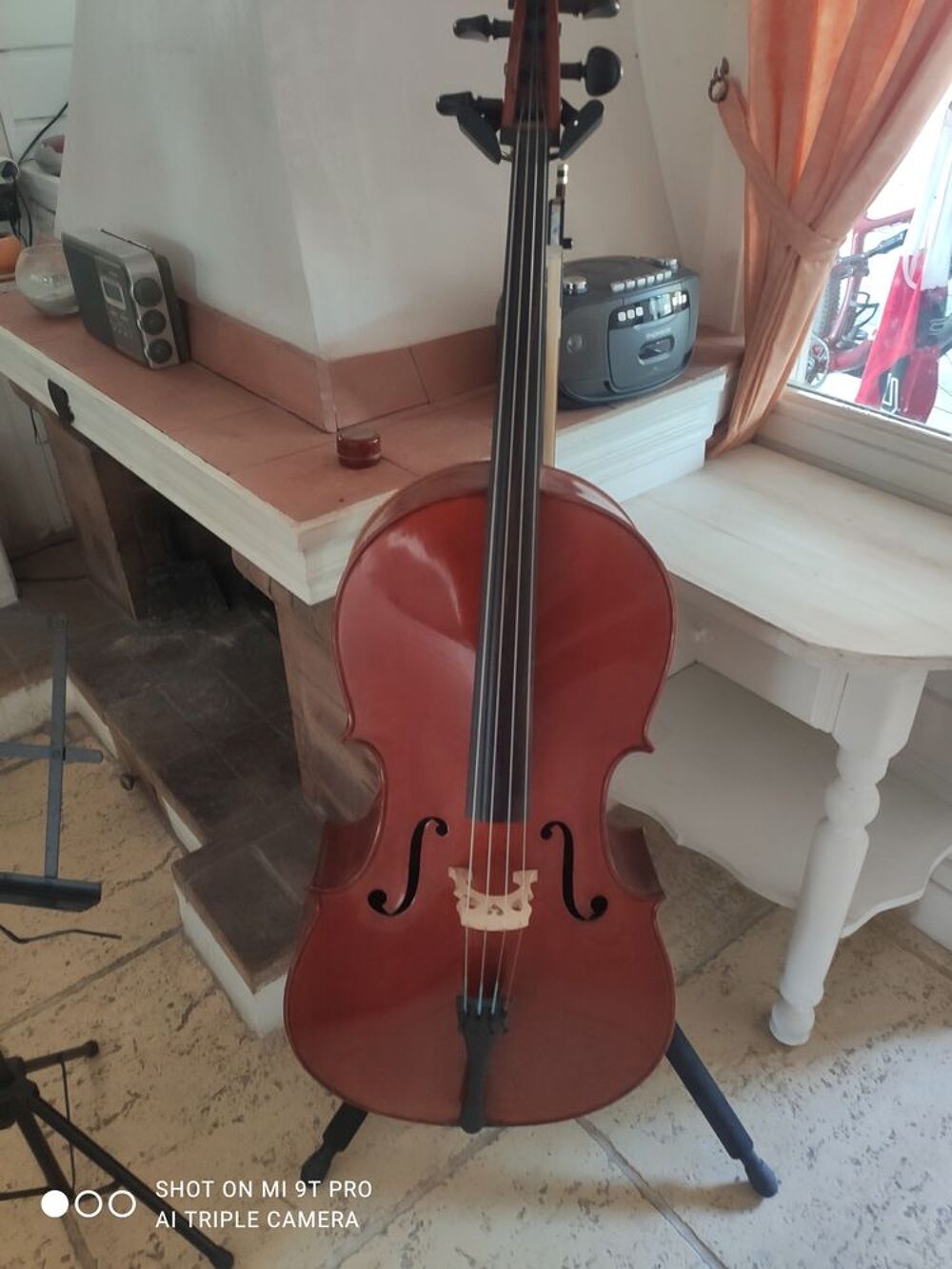 Violoncelle et violon. Instruments de musique