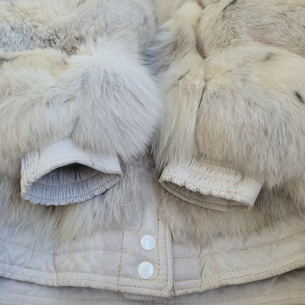 Manteau Astrakan Noir / Vison manteau / Renard blanc Vêtements