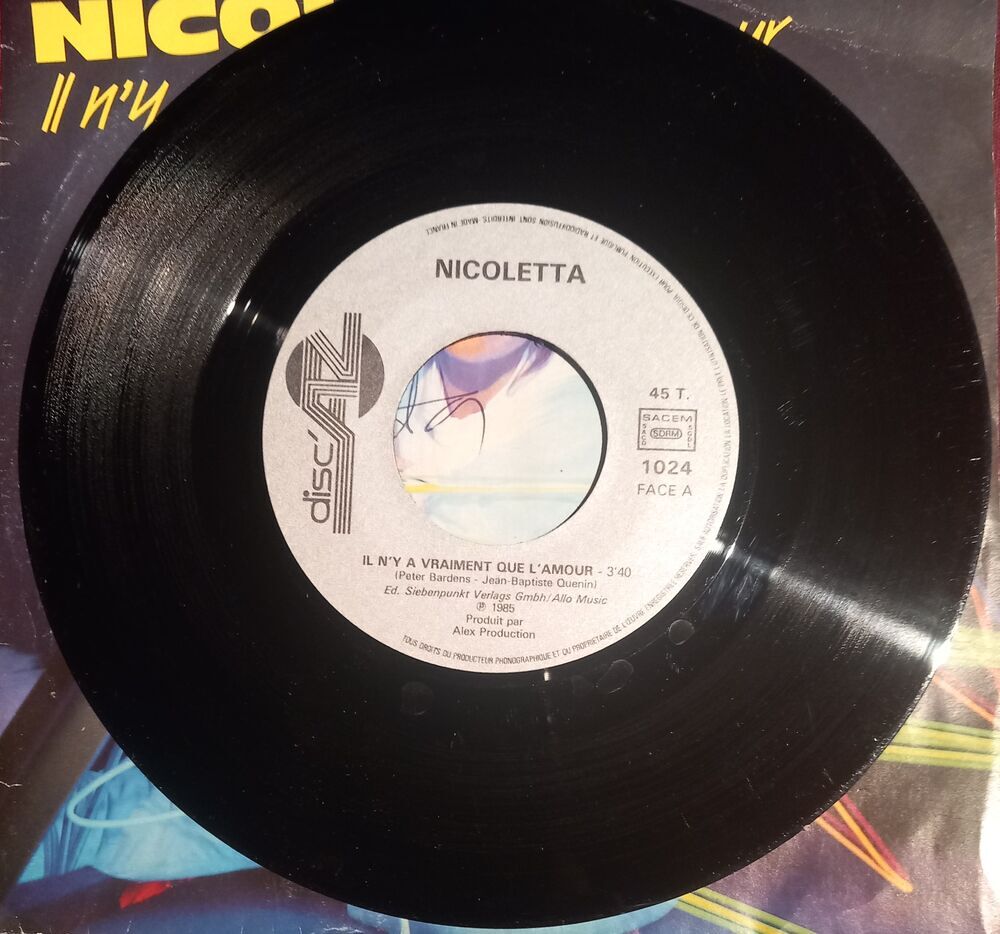 NICOLETTA / 2 DISQUES VYNIL 45 TOURS CD et vinyles