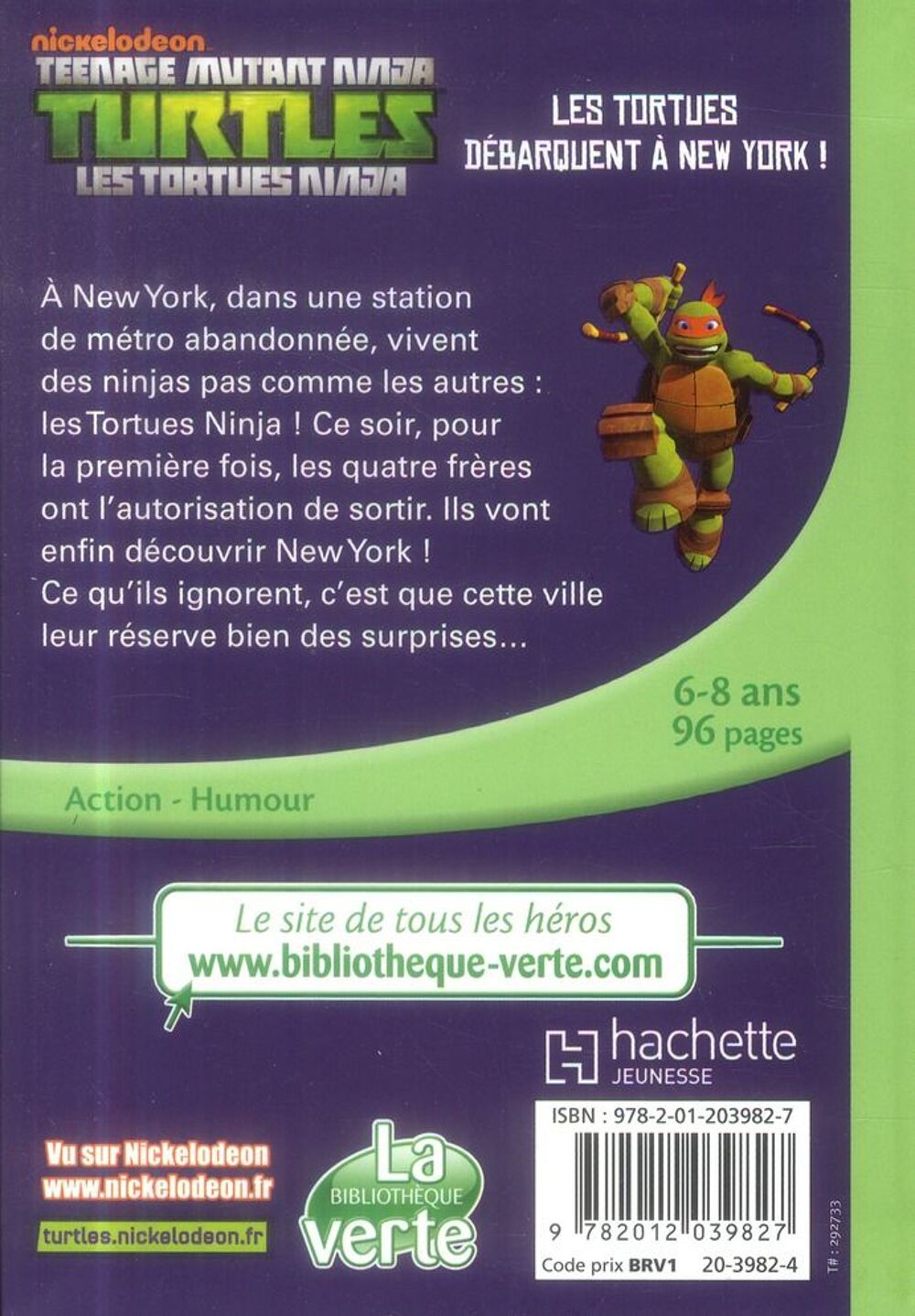 bibliotheque verte - les tortues d&eacute;barquent &agrave; New York ! Livres et BD